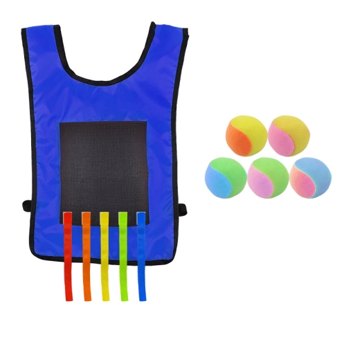 

Children Dodgeball Vest For Parent-child Outdoor Games With 5 Balls, Specification: Small + 5 Tails (Blue)