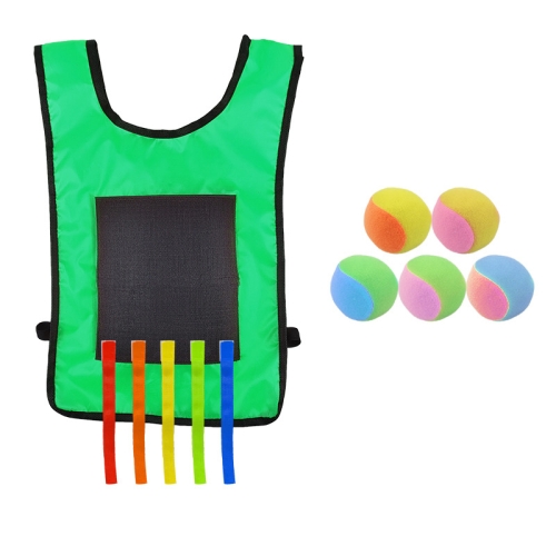 

Children Dodgeball Vest For Parent-child Outdoor Games With 5 Balls, Specification: Small + 5 Tails (Green)