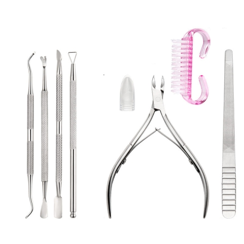 

2 PCS Stainless Steel Double Head Dead Skin Scissors Set, Specification: Set G