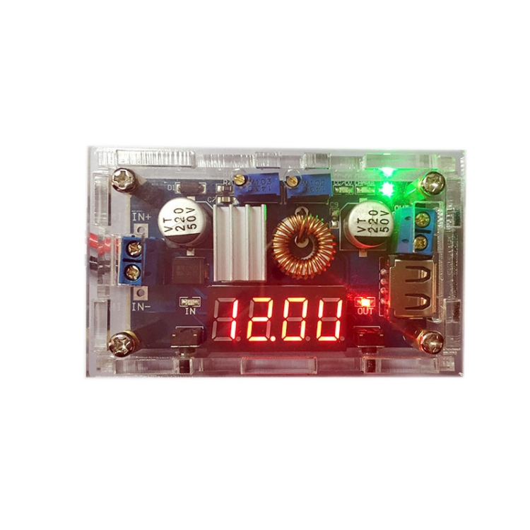 thumbnail image 2 of 5A Or 12A LCD Display Adjustable Step Down Buck Converter Module – Constant Voltage/Current For DIY Projects 2 of 5