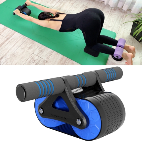 Tự động phục hồi bánh xe đôi bánh xe tập thể dục (màu xanh)