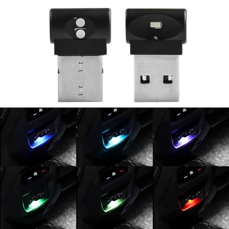 

2 PCS Car USB Atmosphere Light LED Decorated Lighting Light(USB Colorful Adjustable)