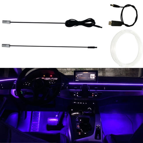 

Center Console Modified LED Guide Light, Style: USB APP Control(2m Transparent )