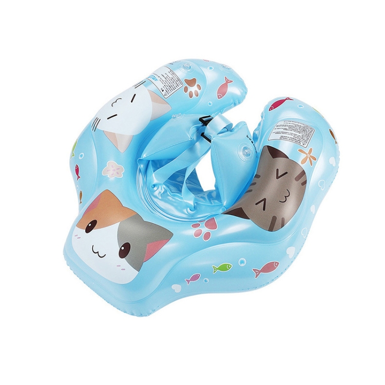 

Children Lying Ring Baby Underarm Anti-Rollover Swimming Ring, Style: Kitten (Blue)