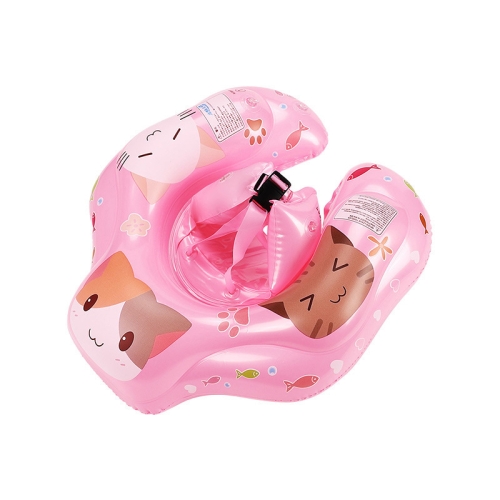 

Children Lying Ring Baby Underarm Anti-Rollover Swimming Ring, Style: Kitten (Pink)