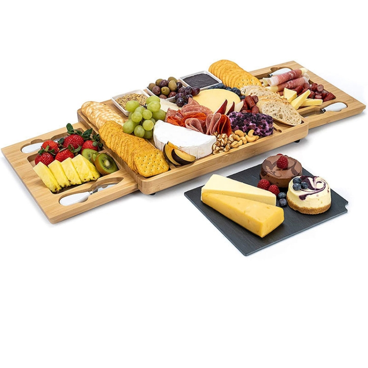 

JYZM0120 Bamboo Cheese Cutting Board Combo Set(Square)