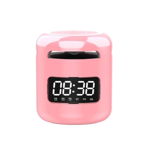 

JM01 Mini Card Outdoor Portable Wireless Bluetooth Speaker Clock(Pink)