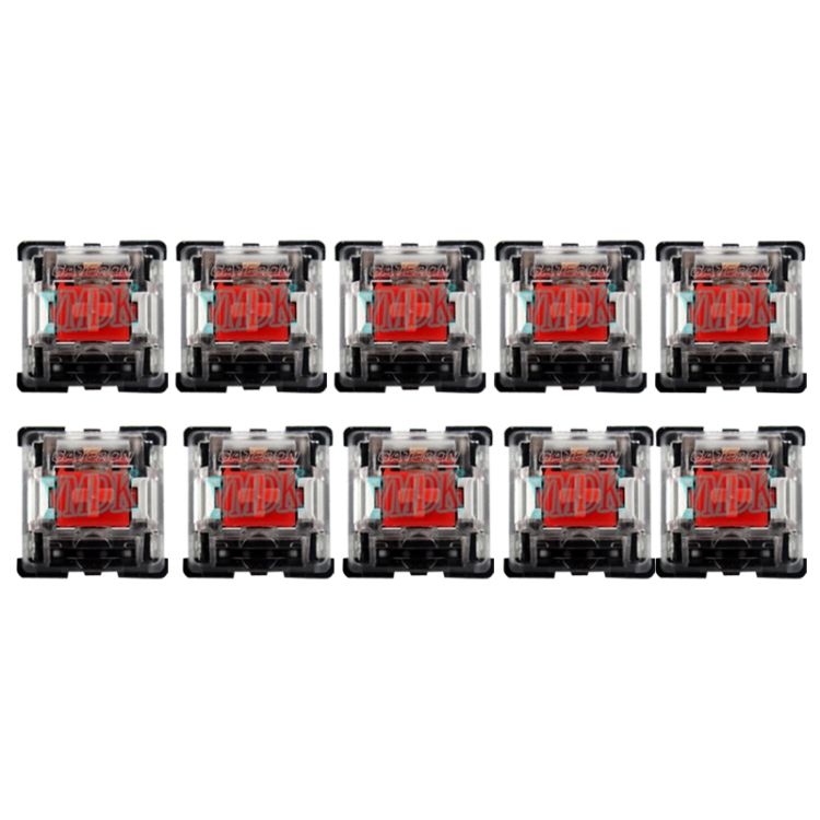 

10 PCS Gateron G Shaft Black Bottom Transparent Shaft Cover Axis Switch, Style: G3 Foot (Red Shaft)