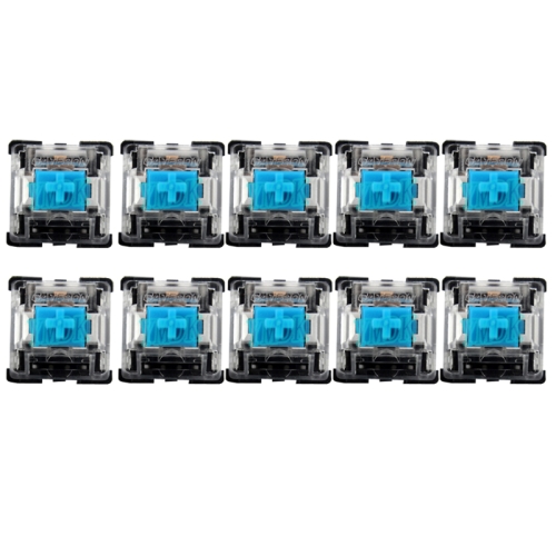 

10 PCS Gateron G Shaft Black Bottom Transparent Shaft Cover Axis Switch, Style: G3 Foot (Blue Shaft)