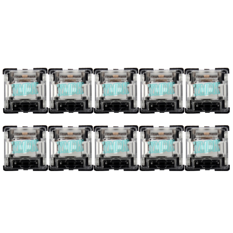 

10 PCS Gateron G Shaft Black Bottom Transparent Shaft Cover Axis Switch, Style: G3 Foot (White Shaft)