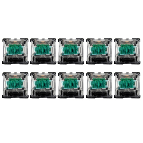 

10 PCS Gateron G Shaft Black Bottom Transparent Shaft Cover Axis Switch, Style: G5 Foot (Green Shaft)