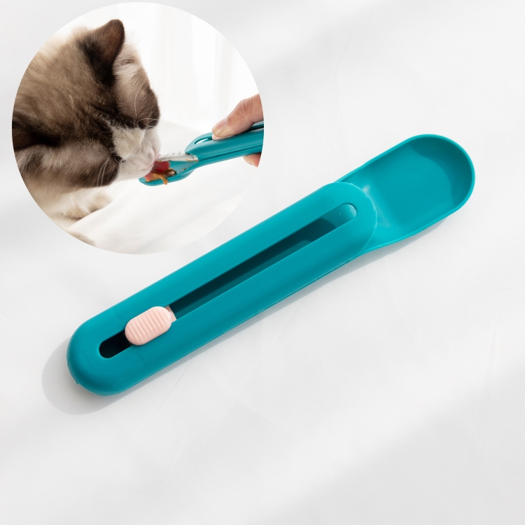 

2 PCS Cat Strip Feeder Squeeze Snack Spoon Pet Liquid Food Squeeze(Full Green)