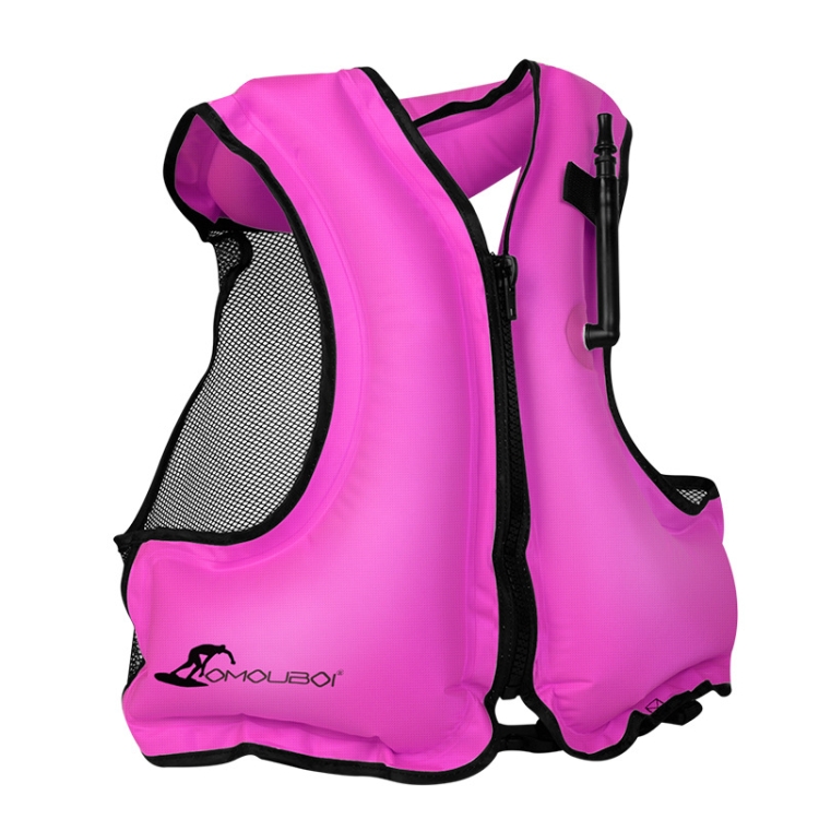 

OMOUBOI Mouth-blown Portable Inflatable Adult Children Swimsuit(Pink)