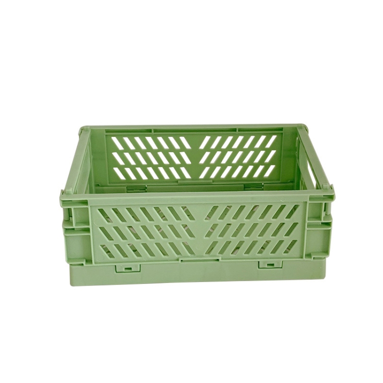 

3 PCS Student Desktop Organizer Folding Plastic Storage Box, Size: Small (Green)