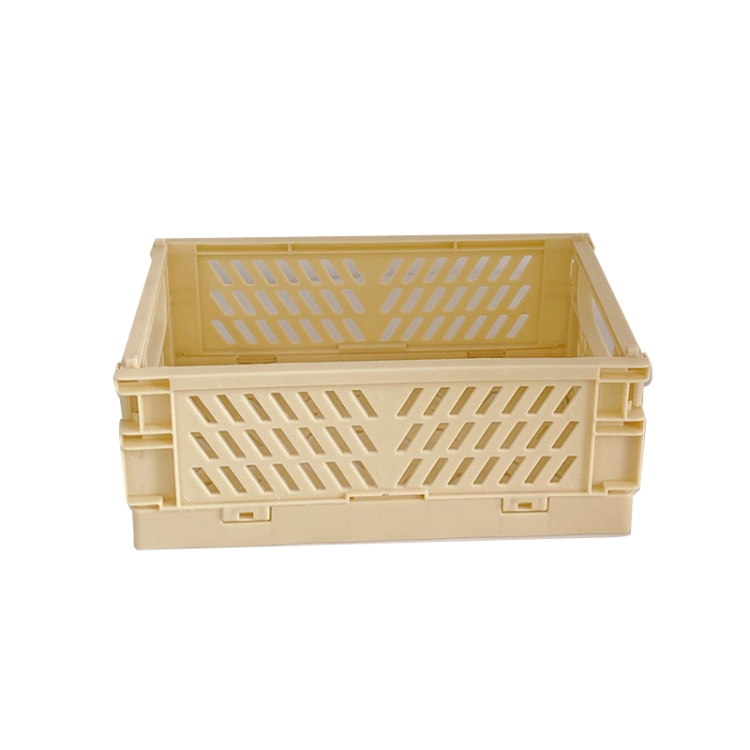 

3 PCS Student Desktop Organizer Folding Plastic Storage Box, Size: Small (Yellow)