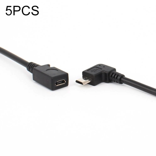 

5 PCS 90 Degree Micro Male To Female Extension Cable(Left Bend)