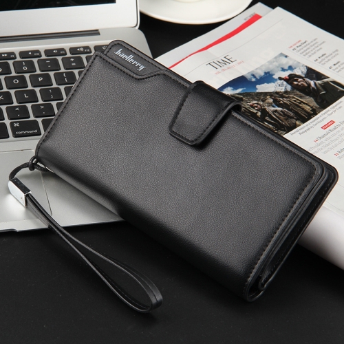 

Baellerry Casual Wallet Long Clutch Tri-fold Wallet Multifunctional Phone Bag For Men(Black)