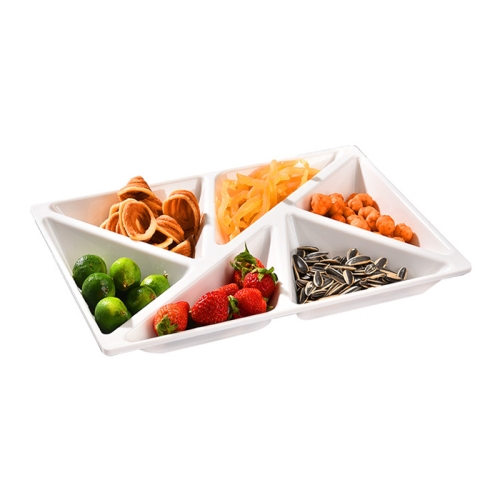 

6 In 1 Multifunctional Compartmental Fruit Tray, Style: White