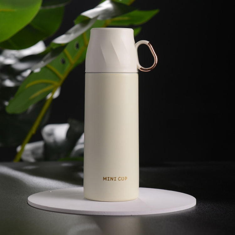 

260ml 304 Stainless Steel Handy Cup with Lid Vacuum Insulation Cup(White)