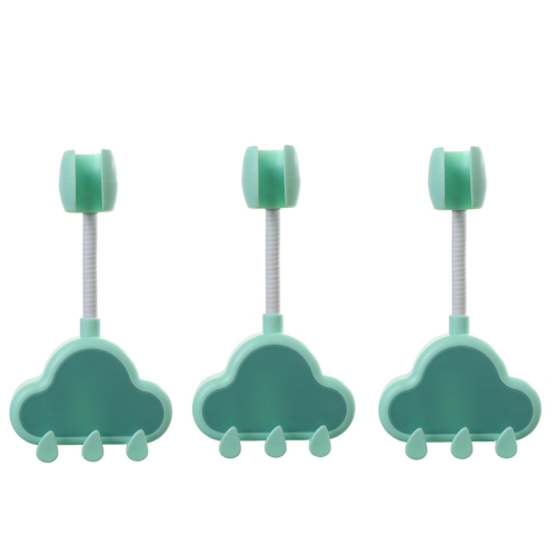 

3 PCS Cloud Suction Cup Base Universal Adjustment Shower Bracket(Light Green)