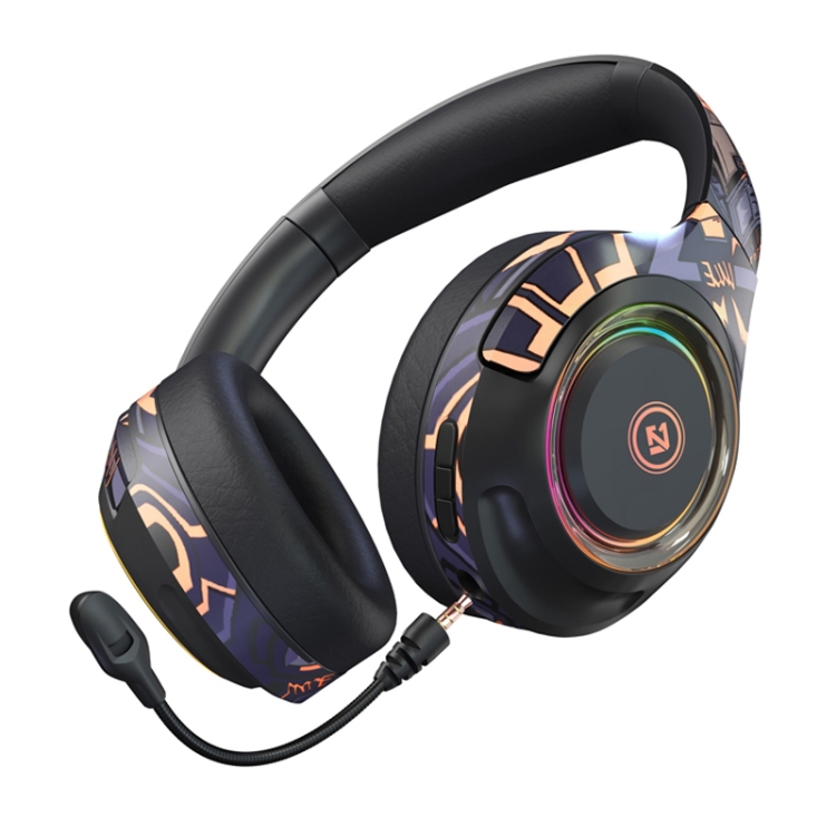 

EL-A2 Gaming Ambient Light Folding Wireless Bluetooth Headset(Black)