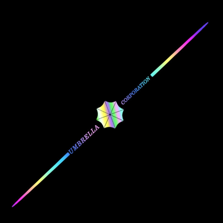 

5 PCS 60cm Colorful Laser Car Stickers Body Scratches Cover Car Stickers(Umbrella 9137B)