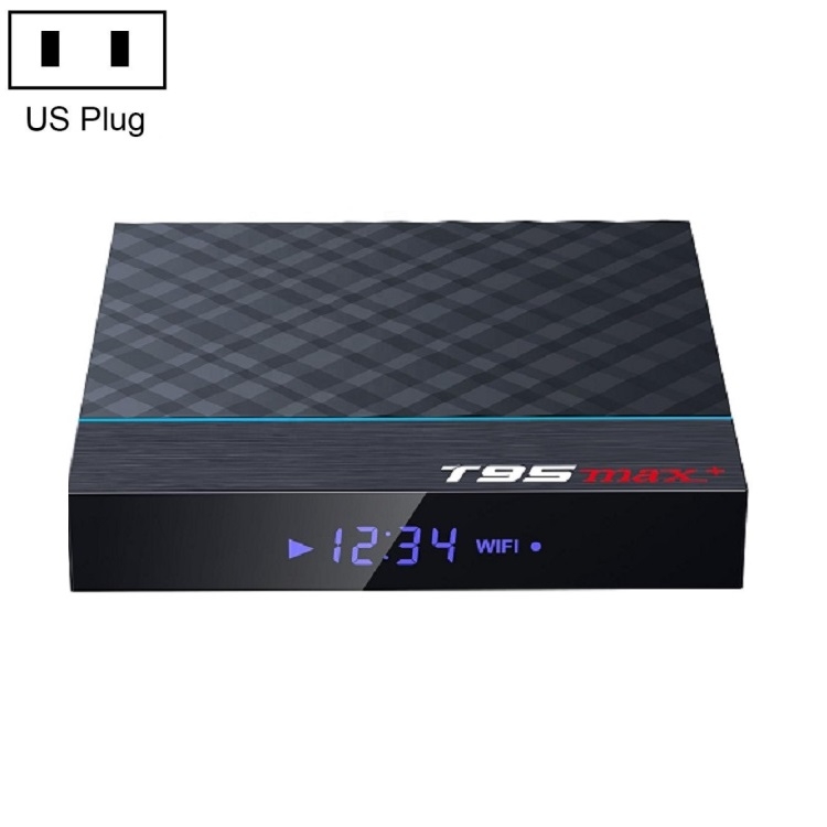 

T95 MAX+ Android 9.0 Amlogic S905X3 4K HD TV Box, 4GB+64GB, US Plug