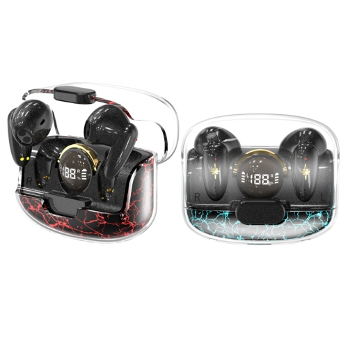 

TWS Wireless Bluetooth Headset In-ear Space Capsule Gaming Headset(Transparent Black)