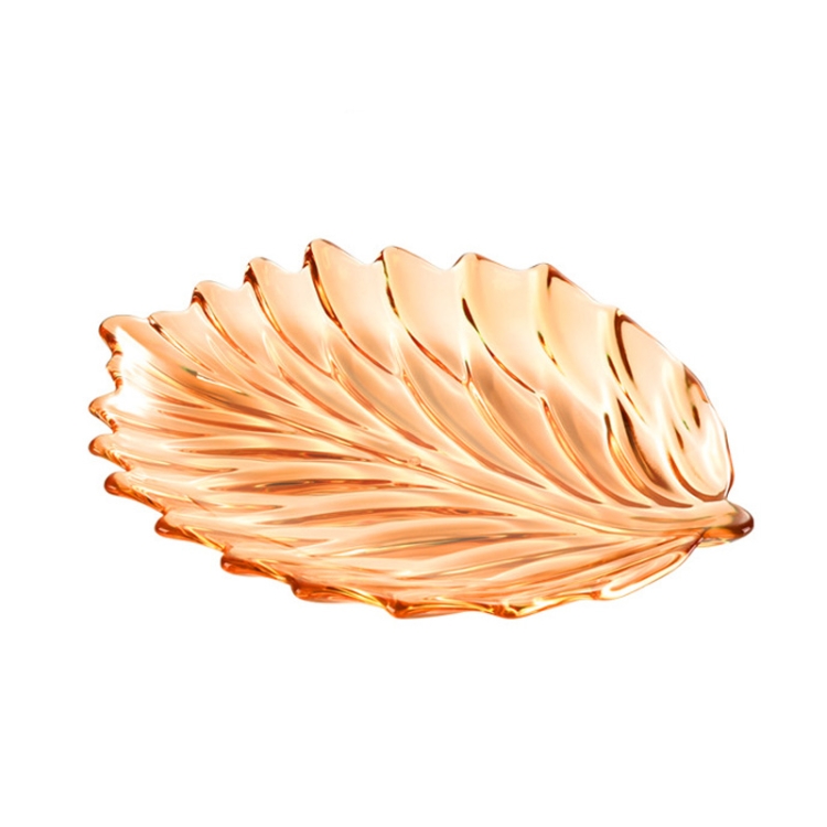 

Acrylic Leaf Shape Fruit Tray and Shelf, Style: Dish (Amber)