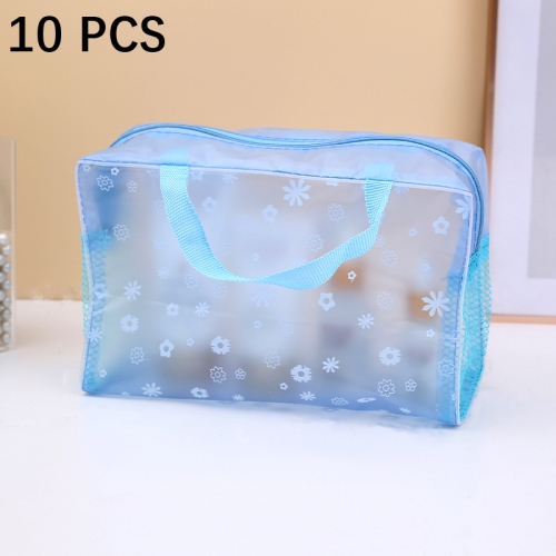 

10 PCS Outdoor Travel Cosmetic Storage Bag Waterproof Wash Bag(Blue)