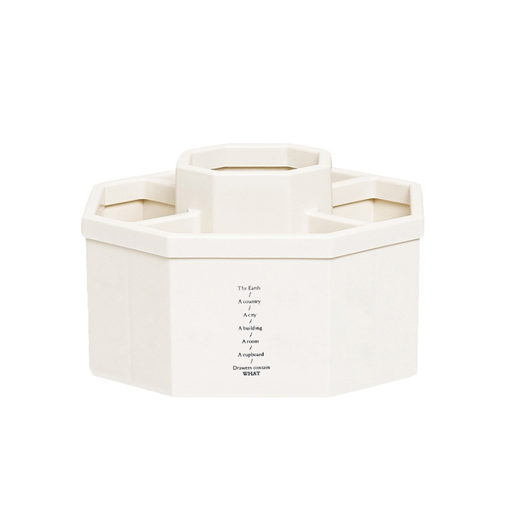 

Simple Modern Large Capacity Office Desktop Storage Pen Holder, Colour: White Non-Rotary
