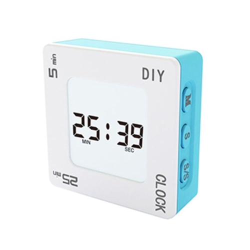 

Vibrating DIY Timer Flip Alarm Time Management Timing Reminder(White Light Blue Plane)