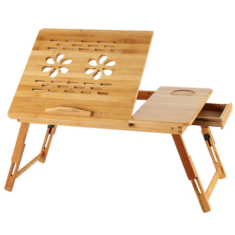 

Bauhinia Pattern Folding Computer Desk Bed Dorm Notebook Lap Desk Medium Without Fan