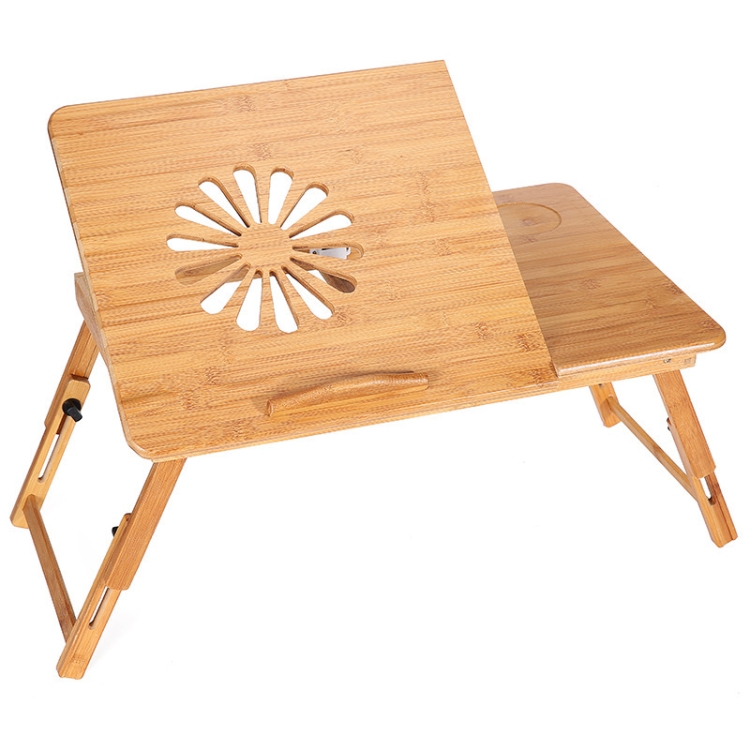 

Sunflower Pattern Bed Laptop Desk Foldable Book Desk With Drawer ,Size: Large