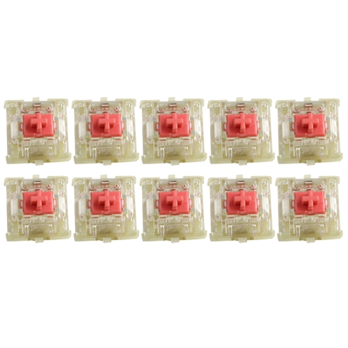 

10PCS Cherry MX RGB Transparent Shaft Switch Mechanical Keyboard Triangular Shaft Body, Color: Mute Pink Shaft