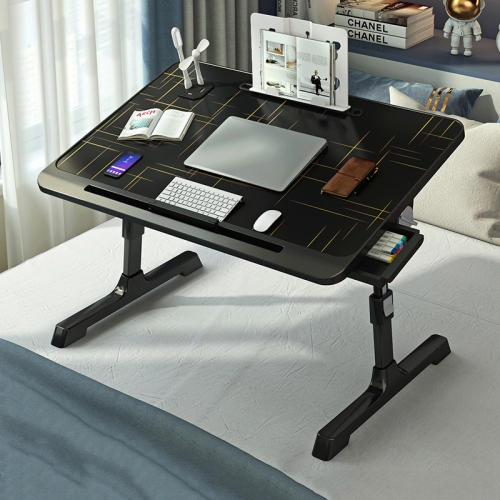 

N6 Liftable and Foldable Bed Computer Desk, Style: Drawer+Shelf+USB