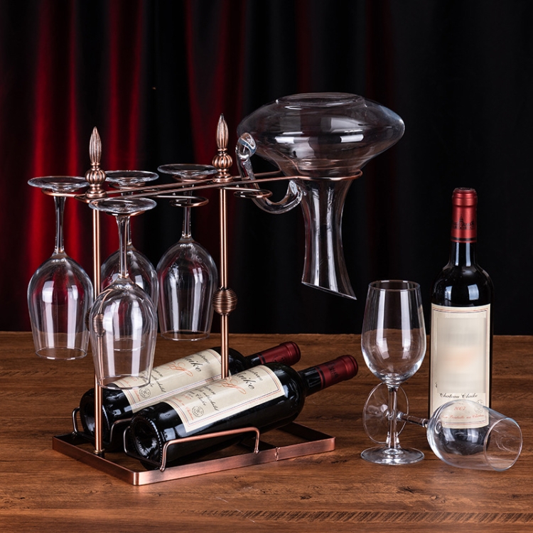

2 PCS Iron Red Wine Glass Upside Down Rack Goblet Rack Red Wine Rack Decanter Bracket