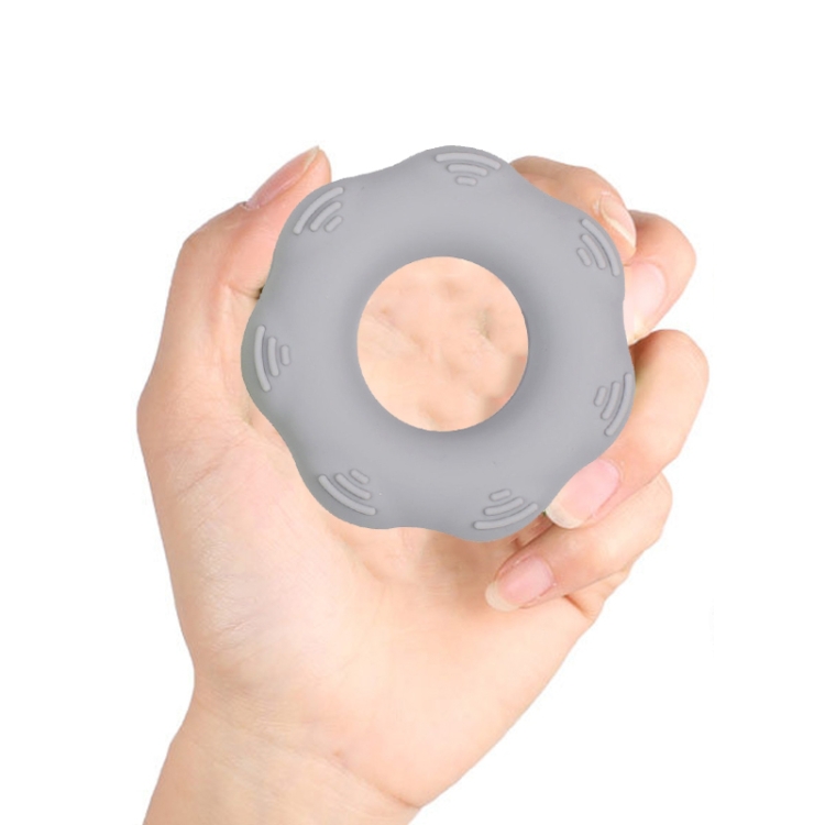 

3 PCS Hand Exercise Massage Bump Gear Type Silicone Grip Ring, Style: 30LB (Light Gray)