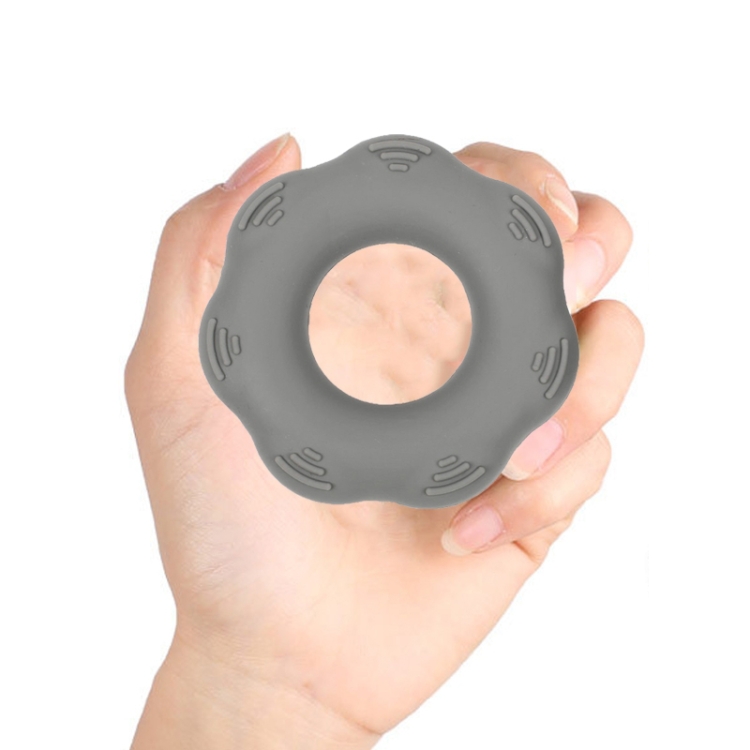 

3 PCS Hand Exercise Massage Bump Gear Type Silicone Grip Ring, Style: 40LB (Deep Gray)