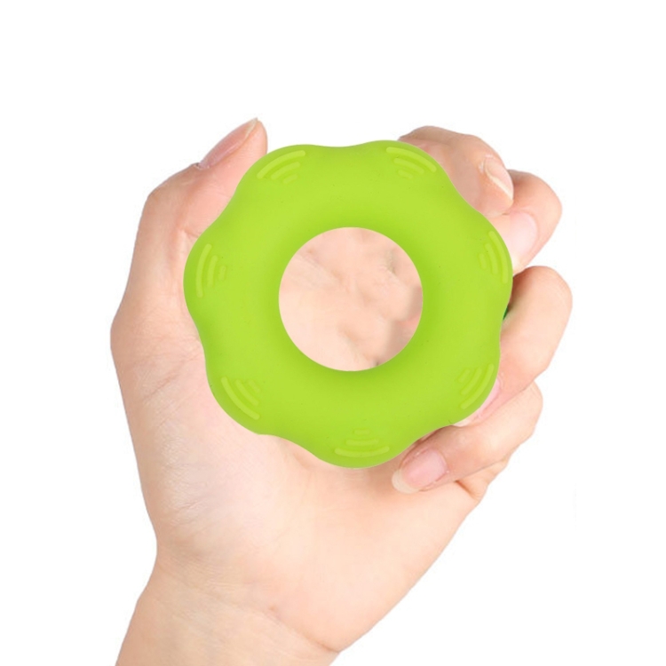 

3 PCS Hand Exercise Massage Bump Gear Type Silicone Grip Ring, Style: 40LB (Grass Green)