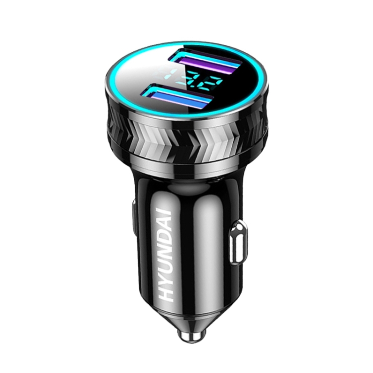 

HY46B 40W Fast Charge Digital Display Dual USB Car Charger(Black)