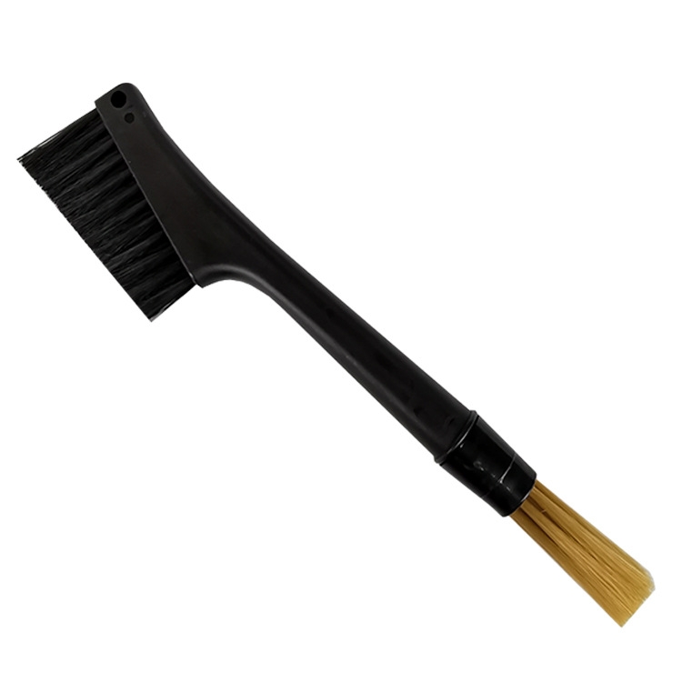 

2 PCS KFS-04 Double-ended Soft-bristled Coffee Machine Cleaning Brush(Black)