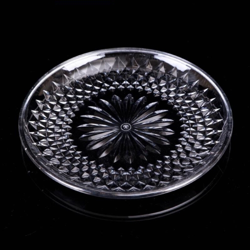 

5 PCS Acrylic Round Transparent Fruit Dish, Diameter: 35cm(Lotus)