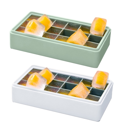 

Home Refrigerator Silicone Ice Tray Mold with Lid, Style: 36 Grid (Gray + Green)