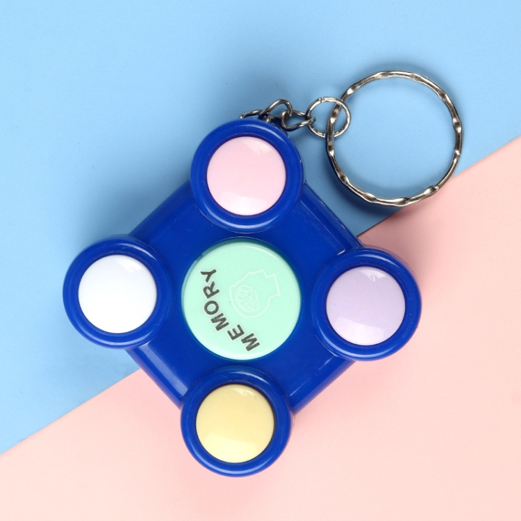 

3 PCS Pocket Memory Cube Game Machine Educational Toys Keychain(Blue)