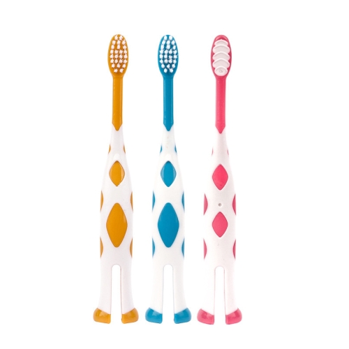 

4 Sets RAOYI Giraffe Fine Hair Children Toothbrush Baby Cartoon Toothbrush(Yellow+Blue+Red)