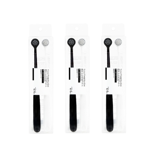 

3 Boxes RAOYI Spiral Hair Couple Teeth Brush Small Round Head Adult Soft Hair Toothbrush(Black+White)