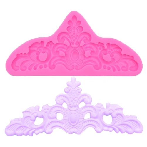 

2 PCS Retro Embossed Fondant Chocolate Cake Silicone Mold(Pink)