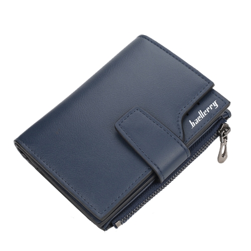 

Baellerry N5013 Ladies Cropped Wallet Multi-Card Slot Zipper Buckle Coin Purse(Navy Blue)