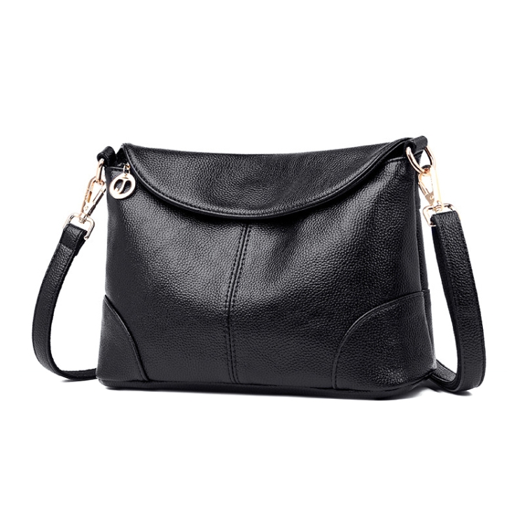 

Ladies Fashion Single Shoulder Soft Leather Small Square Bag(Black)